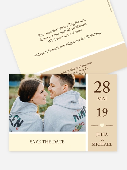 Save-the-Date Karte Herzenszeit