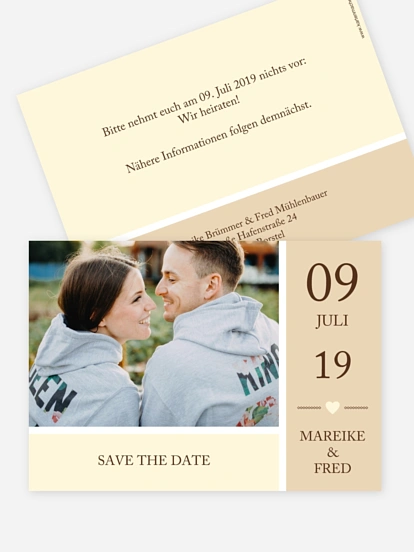 Save-the-Date Karte Herzenszeit