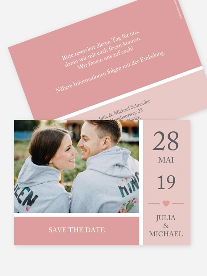 Save-the-Date Karte Herzenszeit