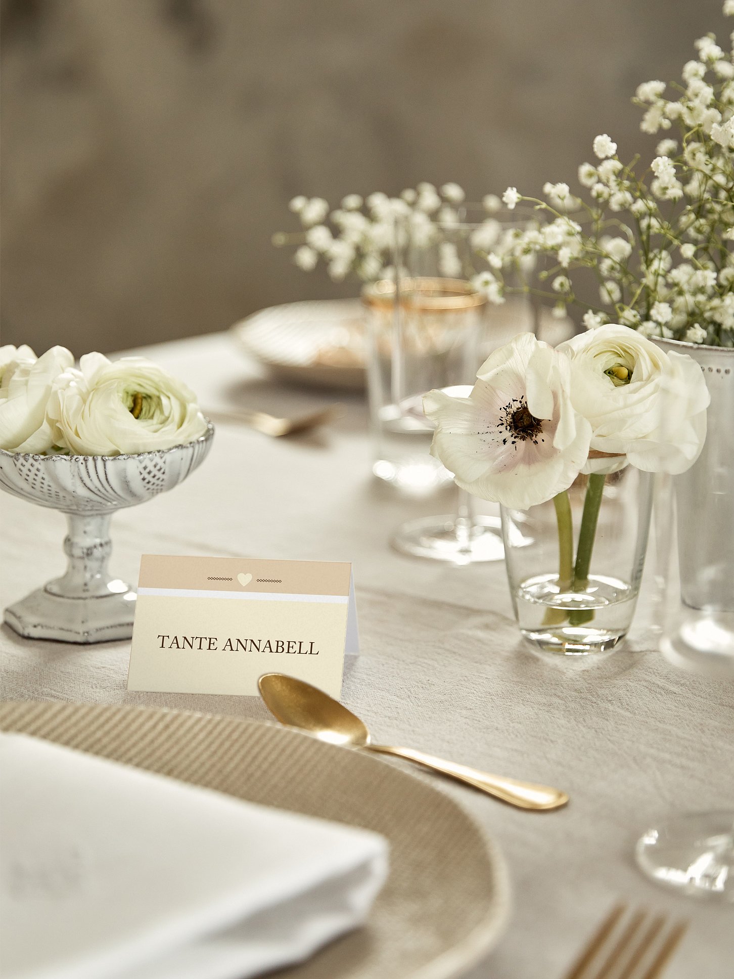 Tischkarte Hochzeit Herzenszeit