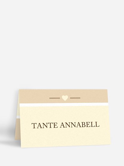 Tischkarte Hochzeit Herzenszeit