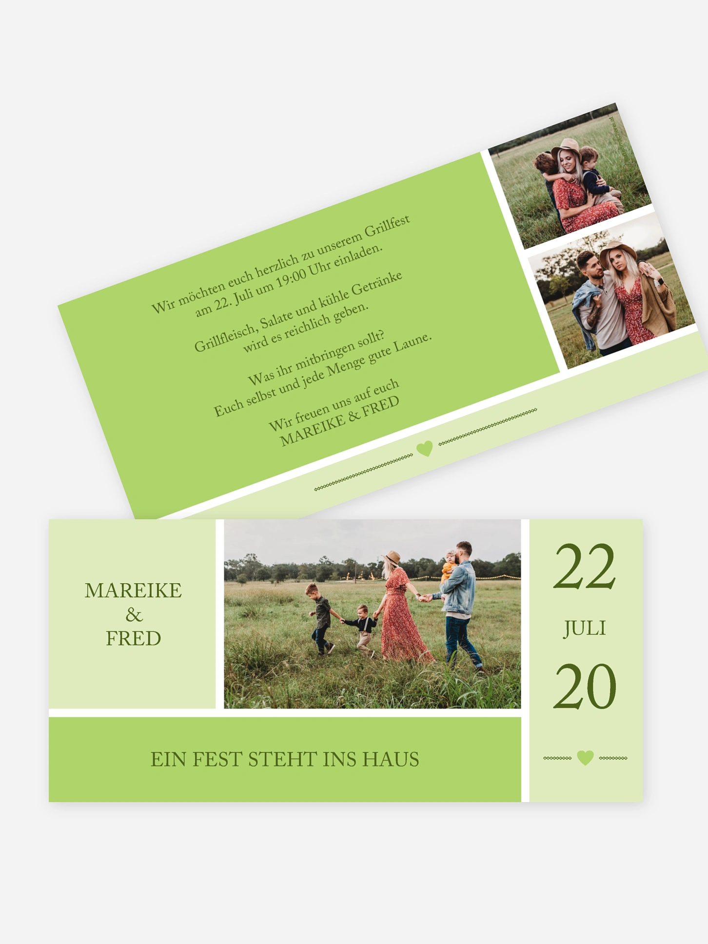 Partyeinladung Herzenszeit
