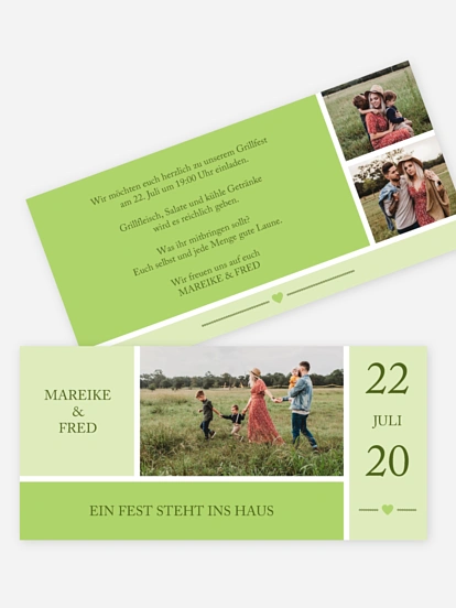 Partyeinladung Herzenszeit