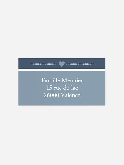 Étiquette destinataire mariage Temps du coeur