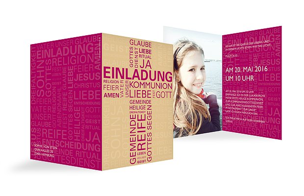 Kommunionseinladung Wörtlich
