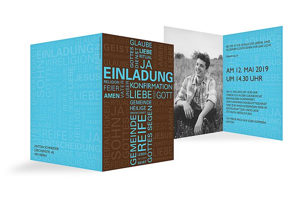 Konfirmationseinladung Wörtlich