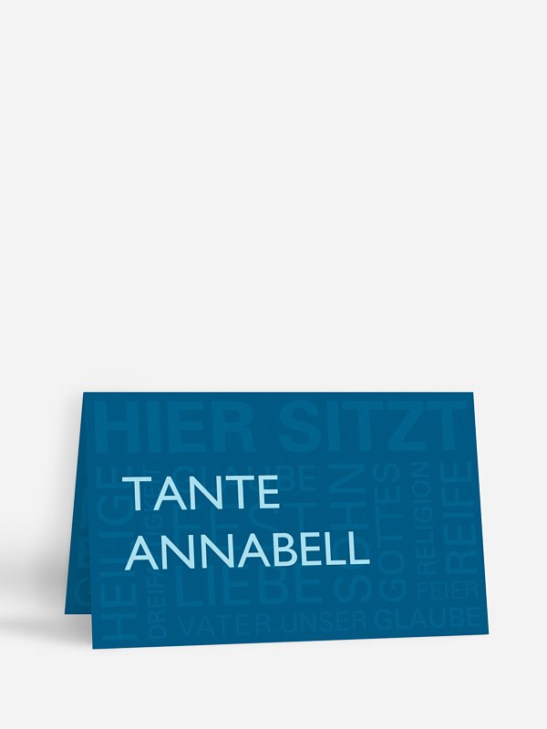 Tischkarte Konfirmation Wörtlich