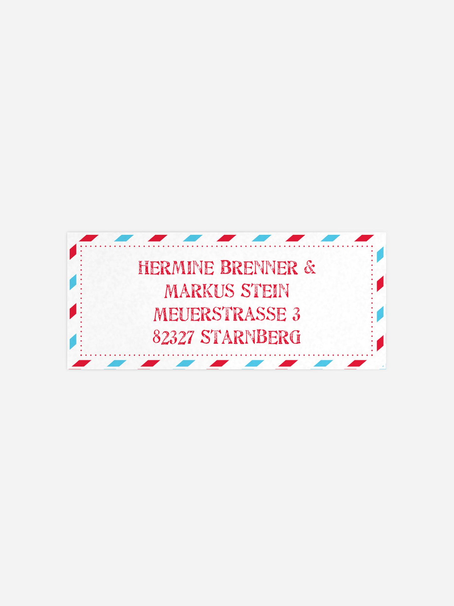 Absenderaufkleber Umzug Luftpost
