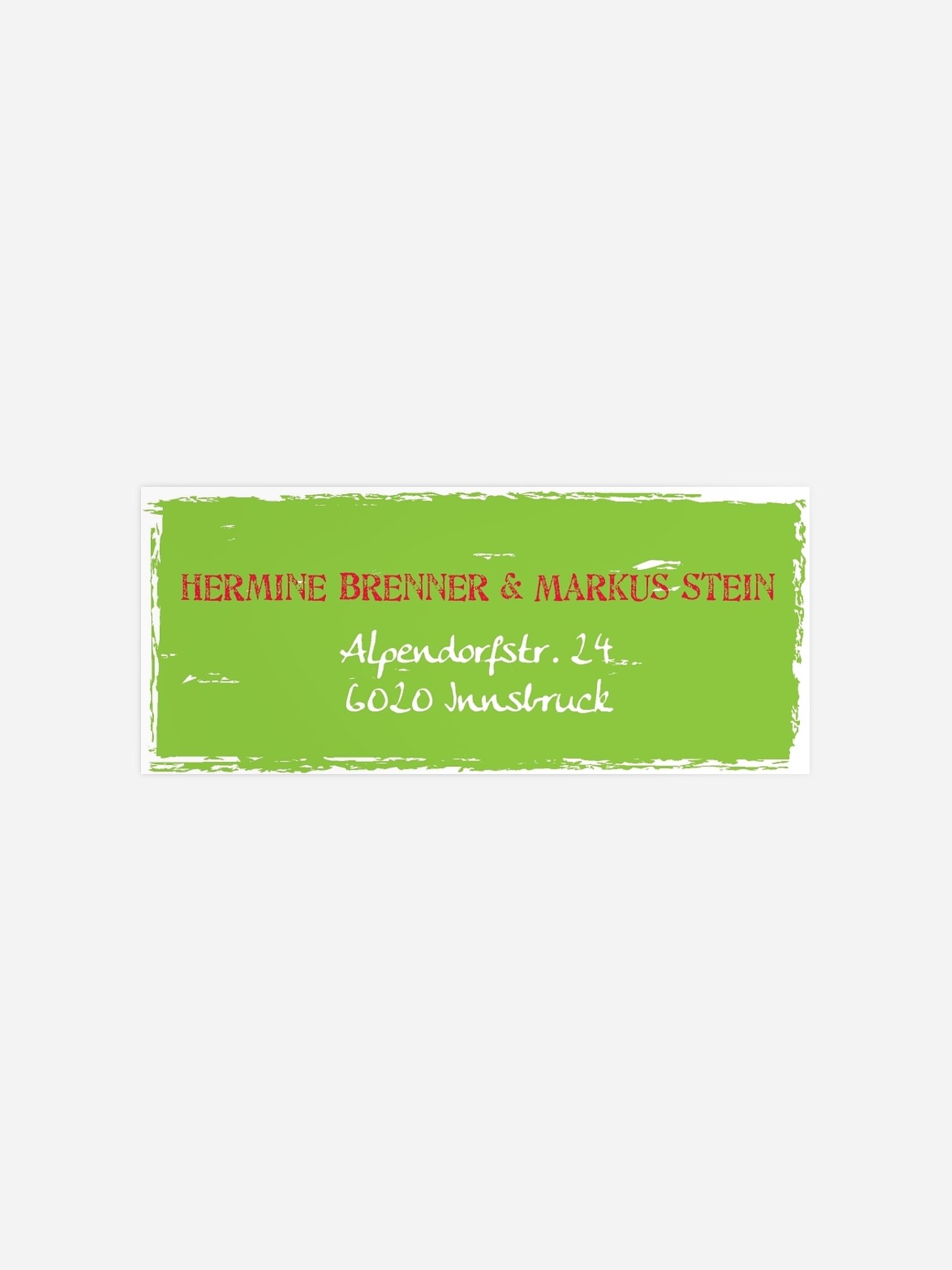 Absenderaufkleber Umzug Farbwalze