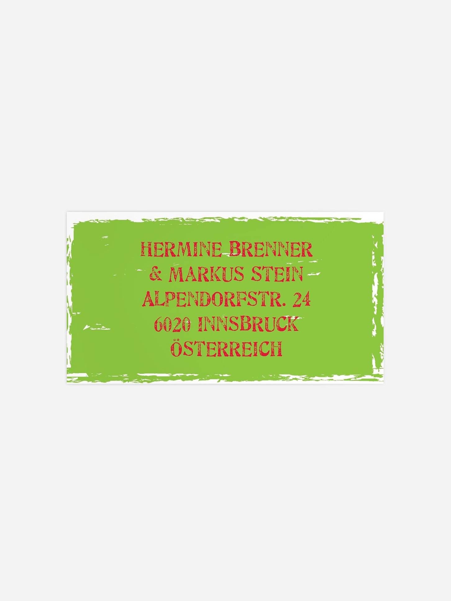 Empfängeraufkleber Umzug Farbwalze