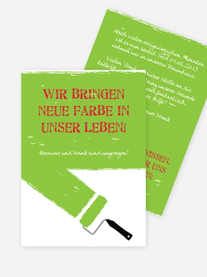 Umzugskarte Farbwalze