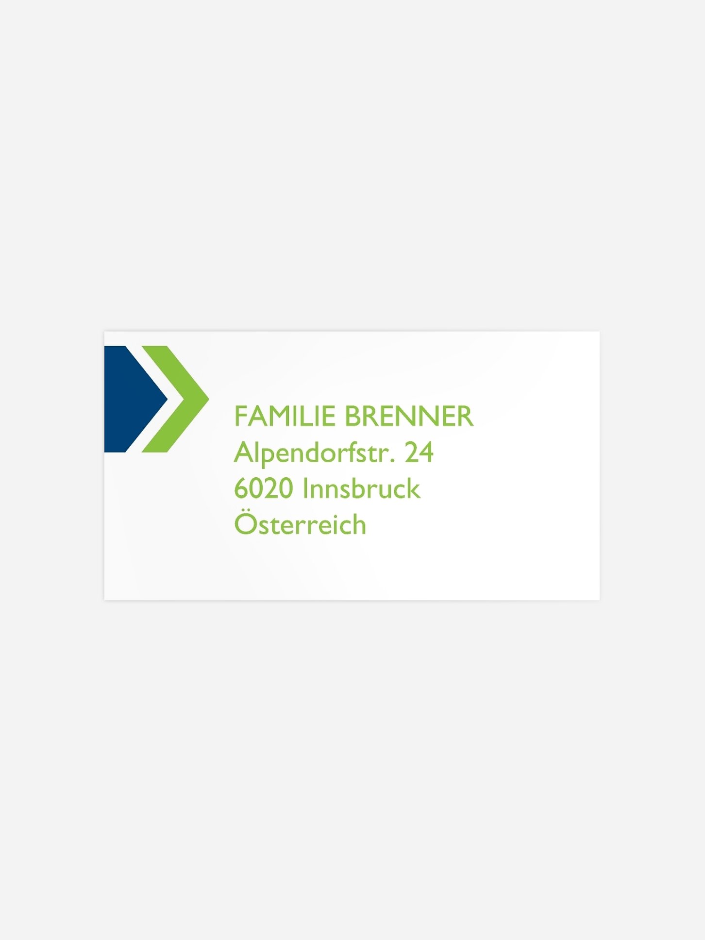 Empfängeraufkleber Umzug neue Heimat