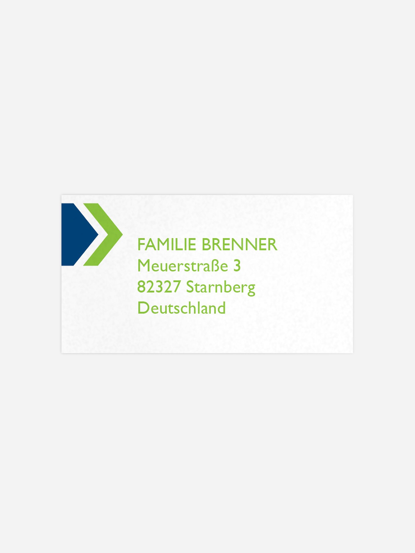 Empfängeraufkleber Umzug neue Heimat