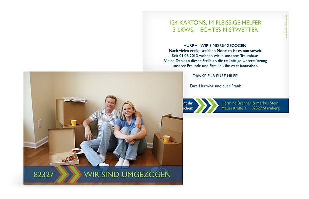Umzugskarte neue Heimat