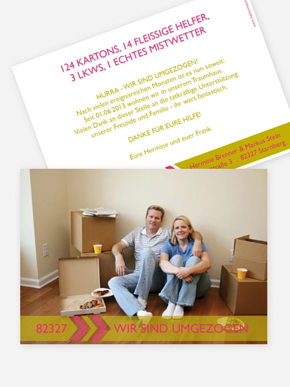 Umzugskarte neue Heimat