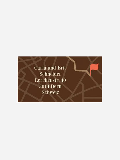 Empfängeraufkleber Umzug Here we are