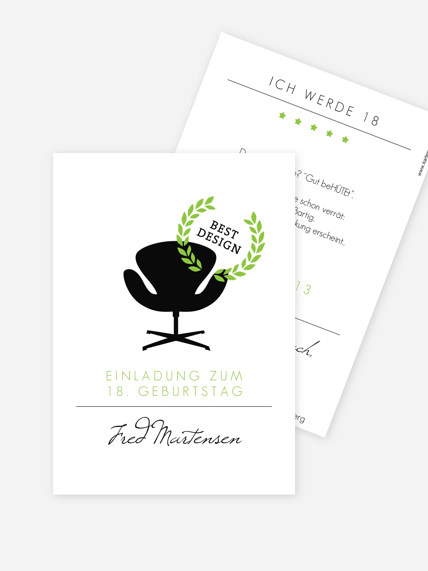 Einladung 18. Geburtstag Best Design