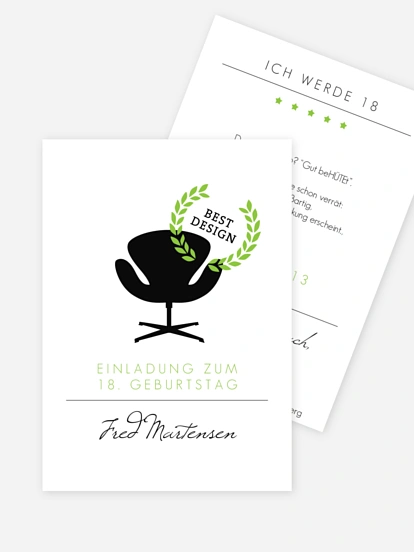 Einladung 18. Geburtstag Best Design