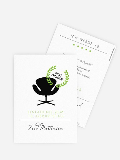 Einladung 18. Geburtstag Best Design