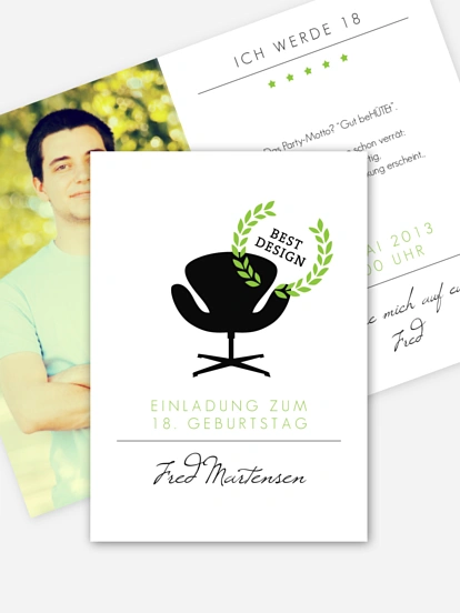 Einladung 18. Geburtstag Best Design