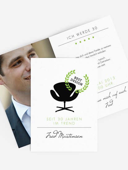 Einladung 30. Geburtstag Best Design
