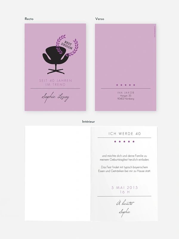 invitation anniversaire 40 Best Design