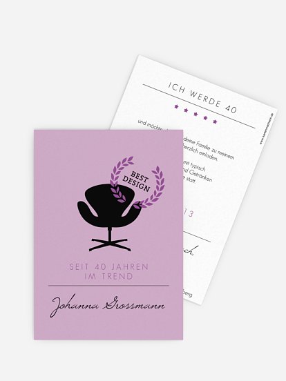 Einladung 40. Geburtstag Best Design