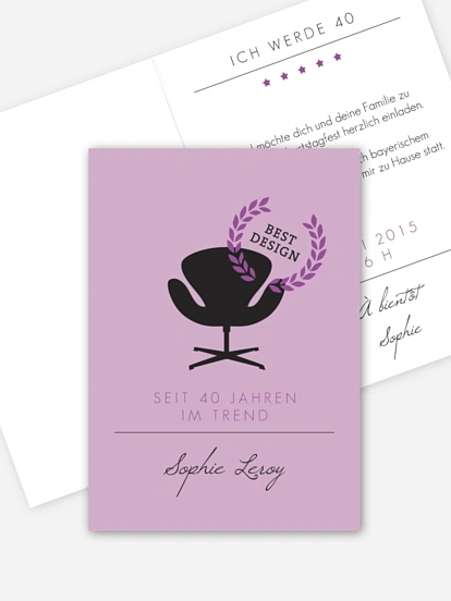 invitation anniversaire 40 Best Design