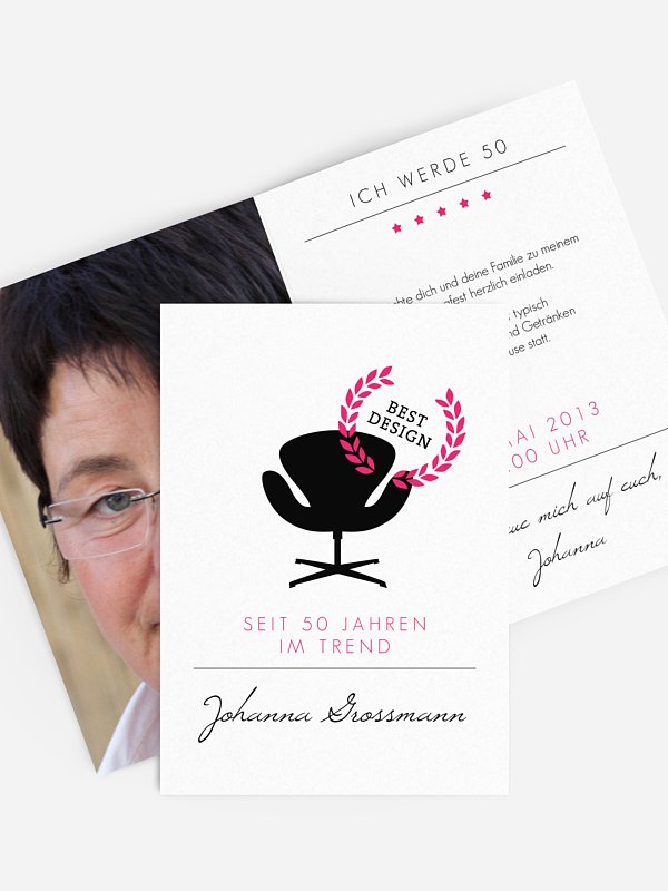 Einladung 50. Geburtstag Best Design