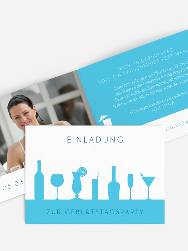 Einladung 30. Geburtstag Cocktailparty