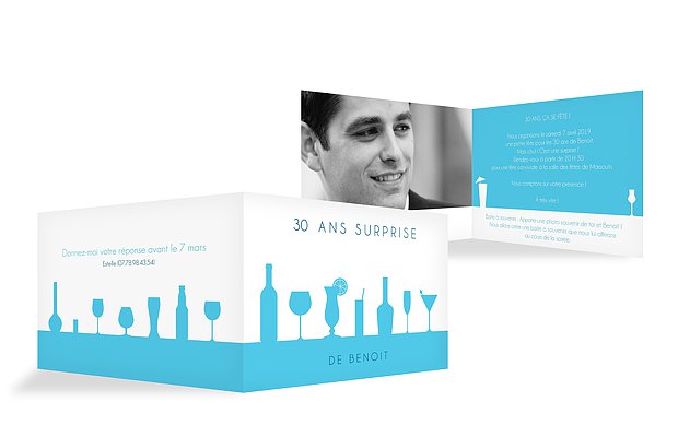 invitation anniversaire 30 Cocktail