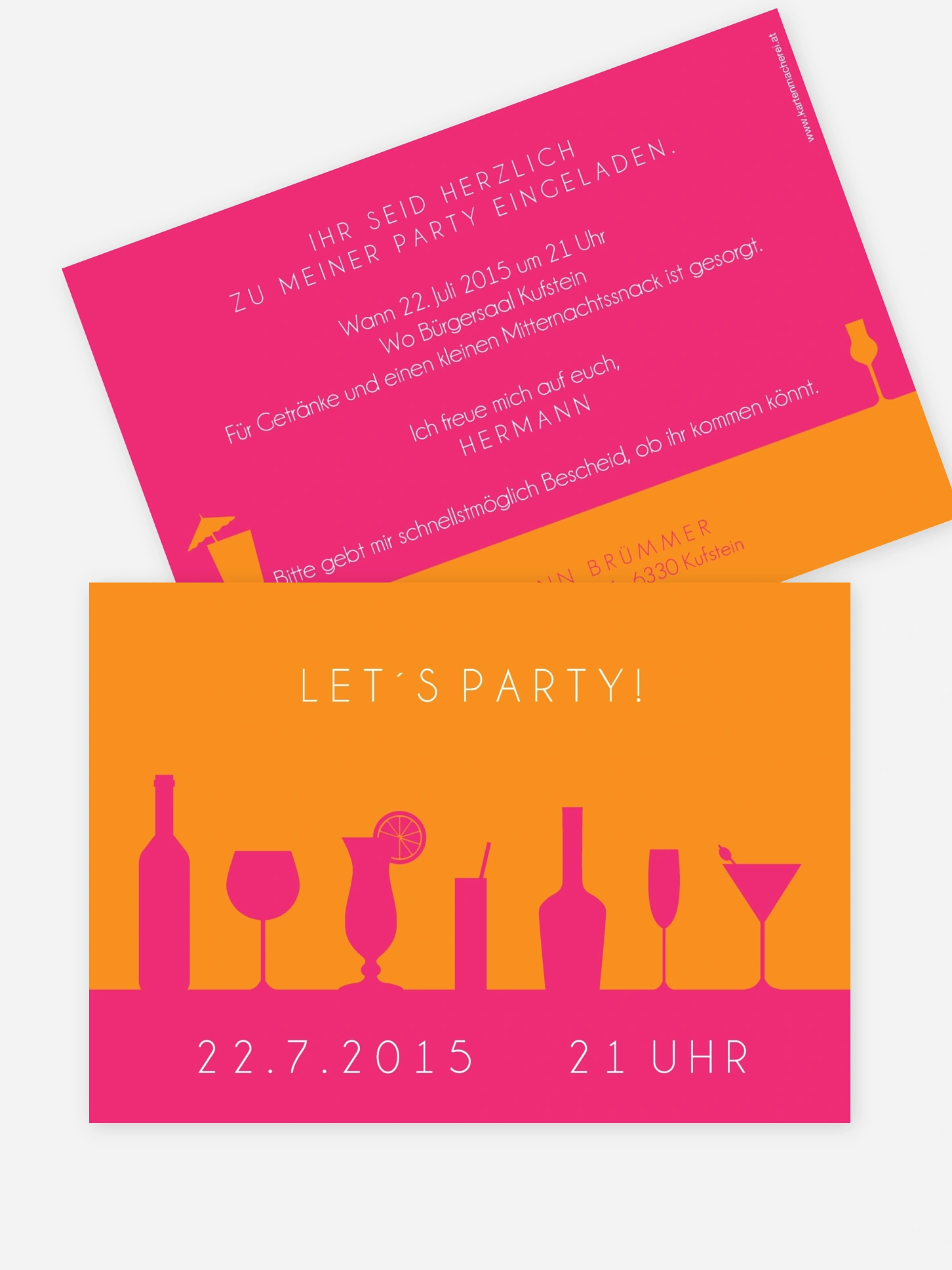 Partyeinladung Cocktailparty