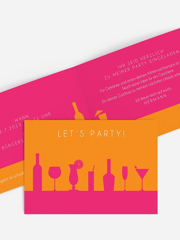 Partyeinladung Cocktailparty