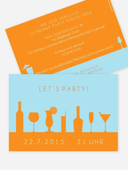 Partyeinladung Cocktailparty