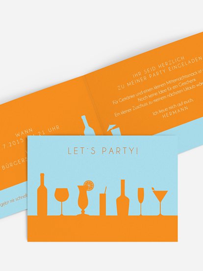Partyeinladung Cocktailparty