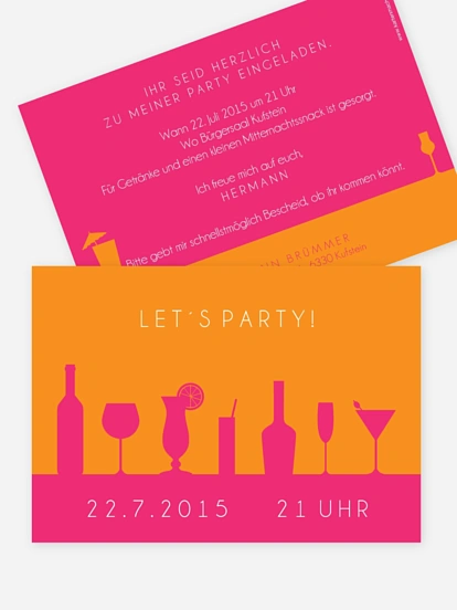 Partyeinladung Cocktailparty