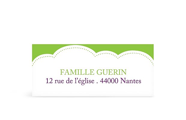 Étiquette expéditeur baptême Nuages
