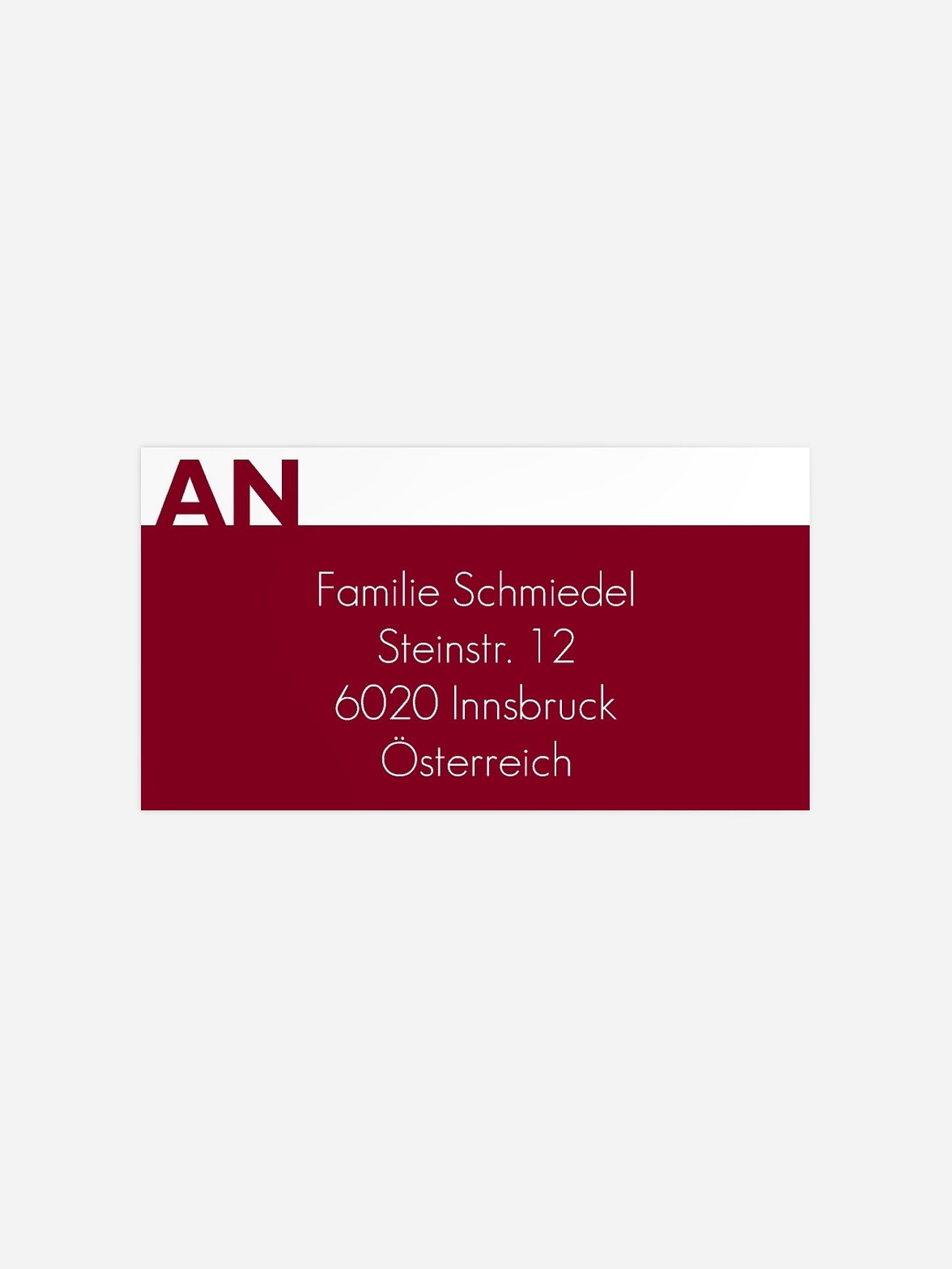 Empfängeraufkleber Trauer Letter