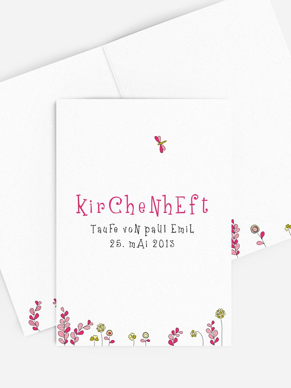 Kirchenheft Taufe Frühlingswiese