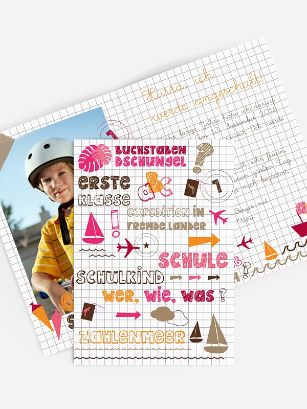Einladung Einschulung Notizblock