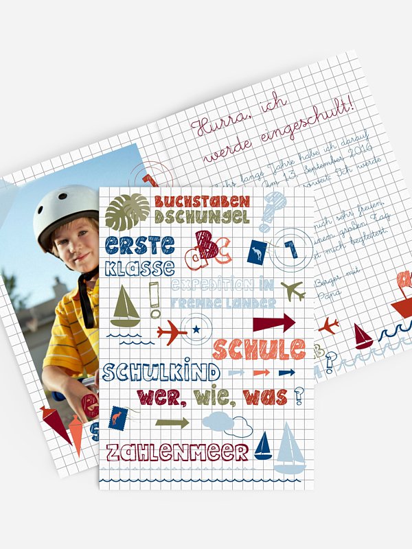 Einladung Einschulung Notizblock