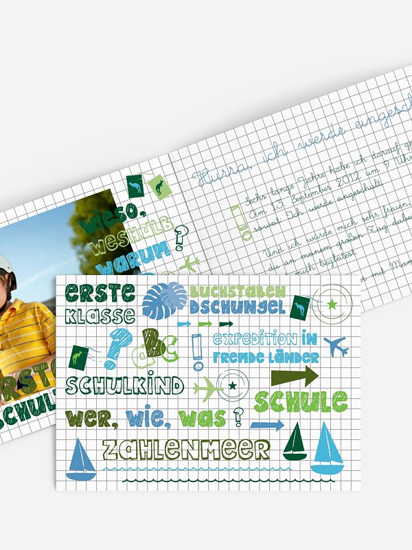 Einladung Einschulung Notizblock