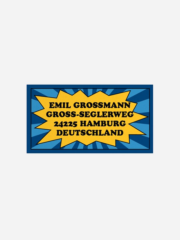 Empfängeraufkleber Geburtstag Superheld