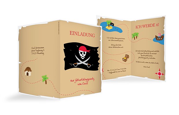 Kindergeburtstagseinladung Pirat