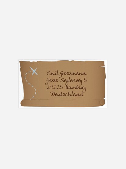 Empfängeraufkleber Geburtstag Pirat