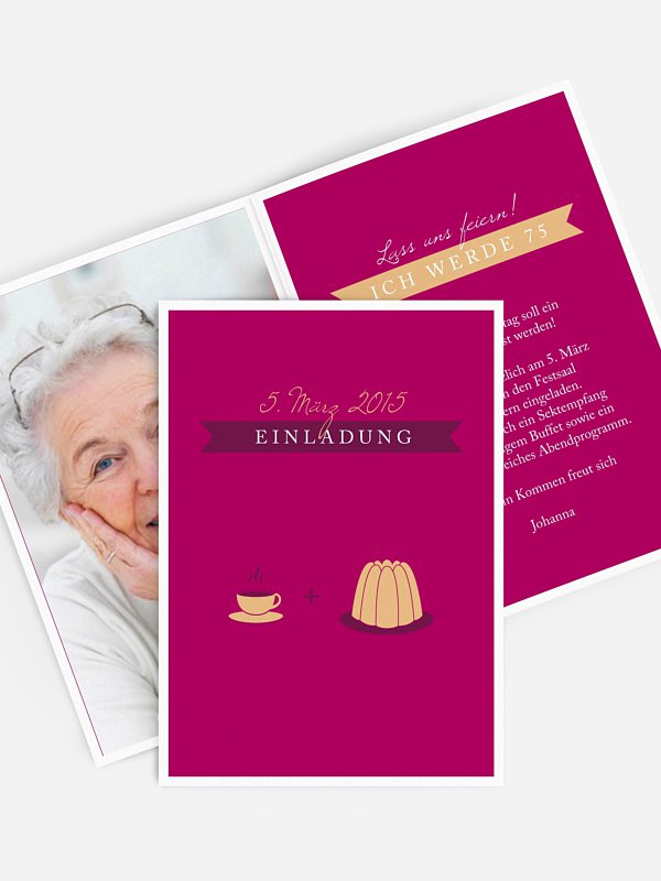 Geburtstagseinladung Kaffeeklatsch