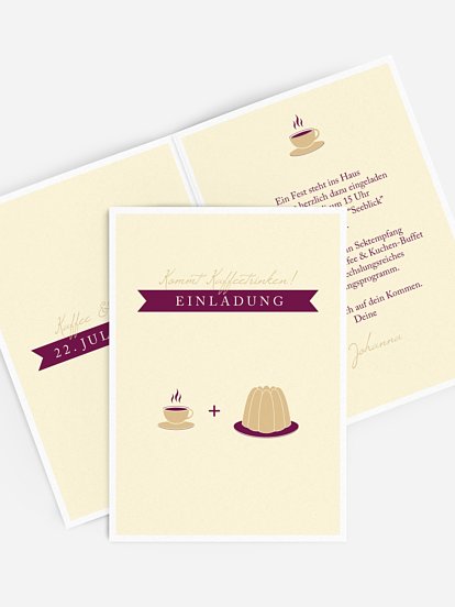Partyeinladung Kaffeeklatsch