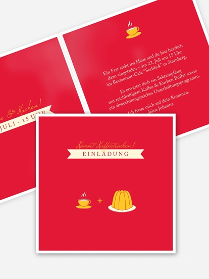 Partyeinladung Kaffeeklatsch