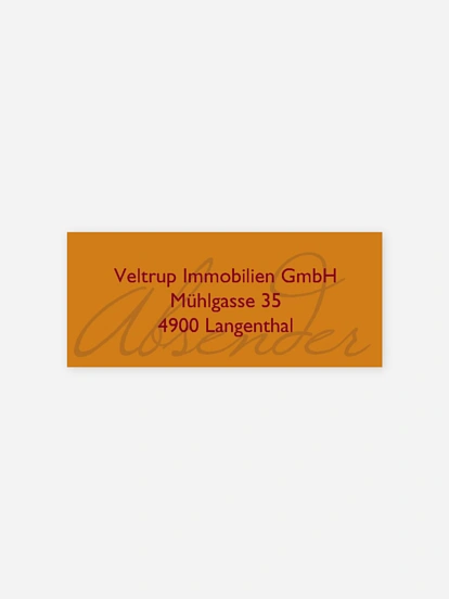 Absenderaufkleber geschäftl. Weihnachten Weihnachtsworte