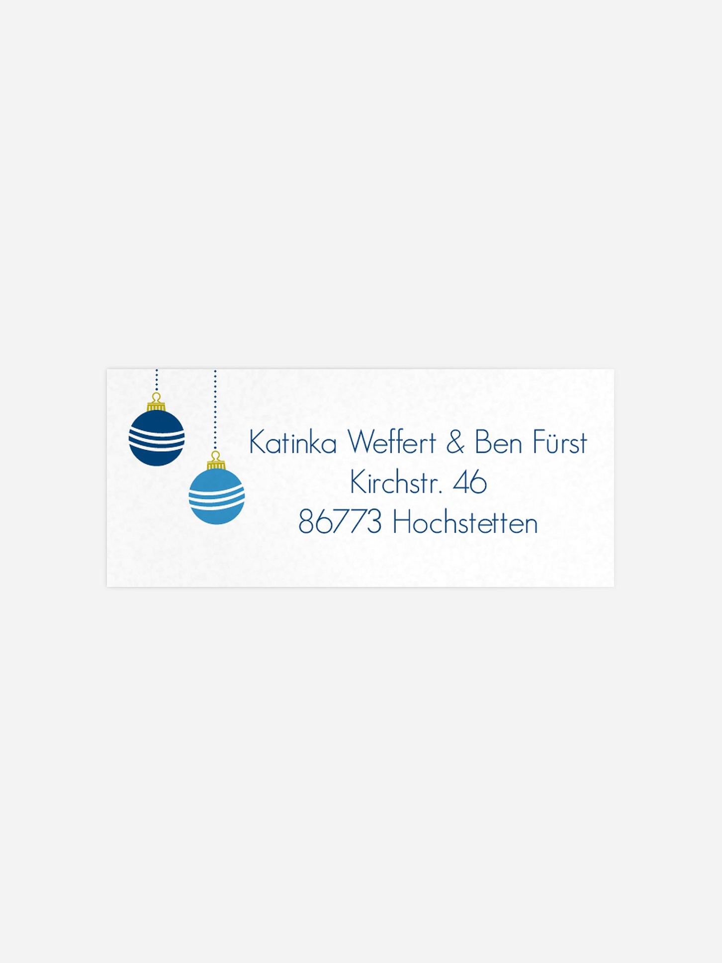 Absenderaufkleber Weihnachten Ball